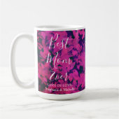 Beste Mama je Rosa Blumengarten Kaffeetasse (Links)