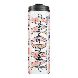 Beste Mama je rosa Blüte Thermosbecher