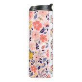 Beste Mama je rosa Blüte Thermosbecher (Nach links gedreht)