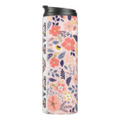 Beste Mama je rosa Blüte Thermosbecher (Nach rechts gedreht)