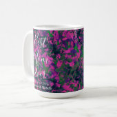Beste Mama je Rosa Einzigartiger Garten Kaffeetasse (Vorderseite Links)