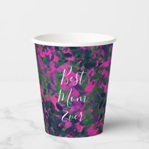Beste Mama je Rosa Einzigartiger Garten mit blühen Pappbecher