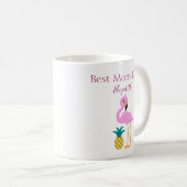 Beste Mama je rosa Flamingo Kaffeetasse (VorderseiteRechts)