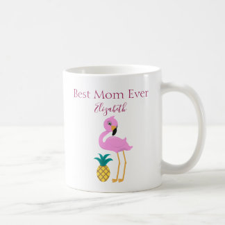 Beste Mama je rosa Flamingo Kaffeetasse