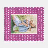 Beste Mama je rosa Foto Fleecedecke (Vorderseite (Horizontal))