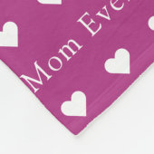 Beste Mama je rosa Foto Fleecedecke (Ecke)
