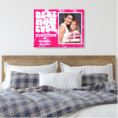 Beste Mama je rosa Gefärbte Krawatte Foto Mutterta Leinwanddruck (Insitu (Schlafzimmer))