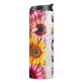 Beste Mama je rosa Gelbe Blüte Thermosbecher (Nach links gedreht)