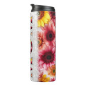 Beste Mama je rosa Gelbe Blüte Thermosbecher (Nach rechts gedreht)