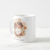 Beste Mama je Rosa Gold Niedliche Blumenmutter Fot Kaffeetasse (Vorderseite Links)