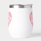 Beste Mama je rosa Herz mit Blume (Links)