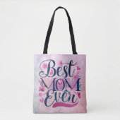 Beste Mama je rosa Herzschmetterlinge Tasche (Vorderseite)