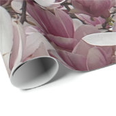 Beste Mama je Rosa Magnolia Blume Blumenstrauß Geschenkpapier (Rolleneckpunkt)