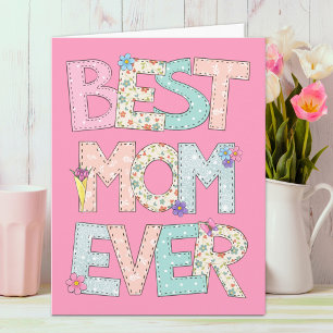 Beste Mama je rosa Mütter Tag Karte