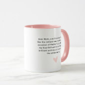 Beste Mama je rosa Niedliche Herzschrift Tasse (VorderseiteRechts)