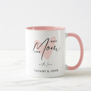 Beste Mama je rosa Niedliche Herzschrift Tasse