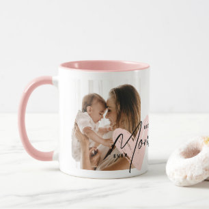 Beste Mama je rosa Niedliche Herzschrift Tasse