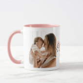 Beste Mama je rosa Niedliche Herzschrift Tasse (Links)
