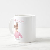 Beste Mama je rosa Personalisiert Kaffeetasse (Vorderseite Links)