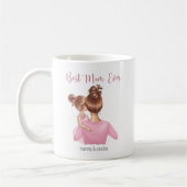 Beste Mama je rosa Personalisiert Kaffeetasse (Links)