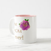Beste Mama je rosa Rose Danke für alles Zweifarbige Tasse (Vorderseite Links)