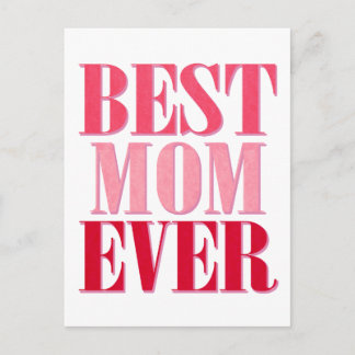 Beste Mama je rosa Text Sprichwort Postkarte