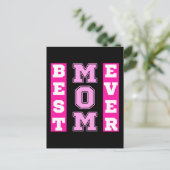 Beste Mama je Rosa Typografie Mütter Tagesgeschenk Postkarte (Stehend Vorderseite)