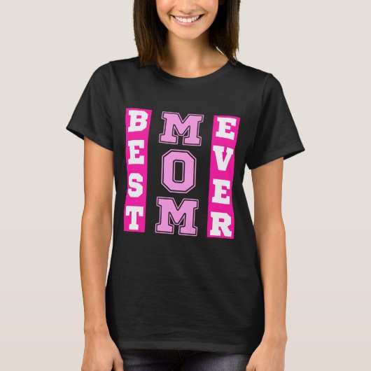 Beste Mama je Rosa Typografie Mütter Tagesgeschenk T-Shirt (Vorderseite)