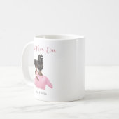 Beste Mama je rosa Weiß Kaffeetasse (Vorderseite Links)