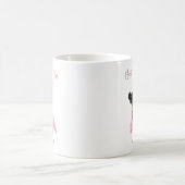 Beste Mama je rosa Weiß Kaffeetasse (Mittel)
