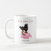 Beste Mama je rosa Weiß Kaffeetasse (Links)