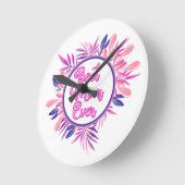 Beste Mama je Runde Wanduhr (Winkel)