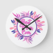 Beste Mama je Runde Wanduhr (Vorderseite)
