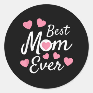 Beste Mama je Runder Aufkleber