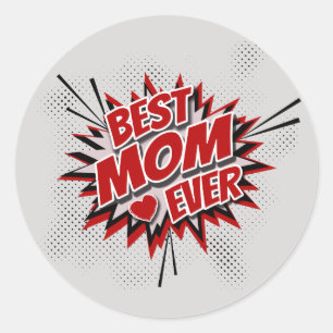 Beste Mama je Runder Aufkleber