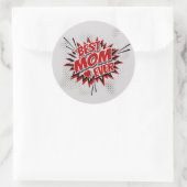 Beste Mama je Runder Aufkleber (Tasche)