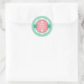 Beste Mama je Runder Aufkleber (Tasche)