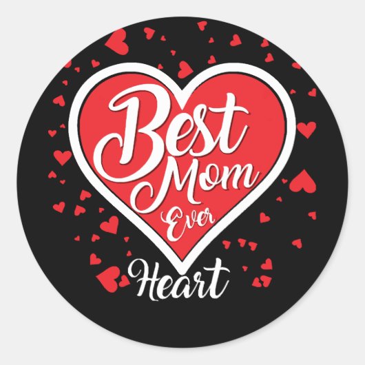 Beste Mama je Runder Aufkleber (Vorderseite)