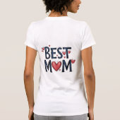 Beste Mama je rustikale Typografie mit Herz T-Shirt (Rückseite)