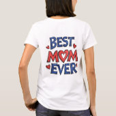Beste Mama je rustikale Typografie mit Herz T-Shirt (Rückseite)