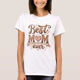 Beste Mama je rustikale Typografie mit Herz T-Shirt