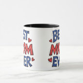 Beste Mama je rustikale Typografie mit Herz Tasse (Zentrum)