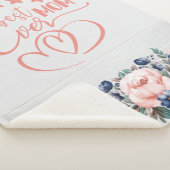 Beste Mama je rustikaler Boho Blumenmutter-Tag Sherpadecke (3/4)