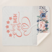 Beste Mama je rustikaler Boho Blumenmutter-Tag Sherpadecke (Vorderseite (Horizontal))