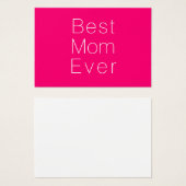 Beste Mama je scharf rosa Fuchsienkarte (Vorne & Hinten)