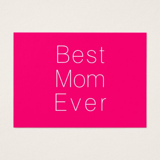 Beste Mama je scharf rosa Fuchsienkarte (Vorderseite)