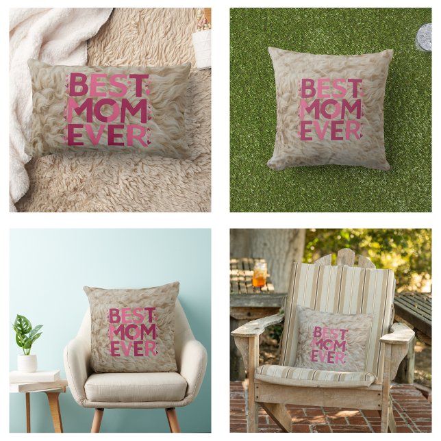 Beste Mama je schick rosa Stilvoll Lendenkissen (Best Mom Ever Chic Pink Stylish Pillow)