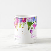 Beste Mama je Schöne florale Zwei-Tonen-Kaffee-Tas Kaffeetasse (Mittel)