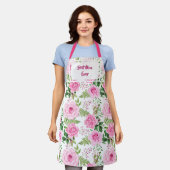 Beste Mama je Schöne rosa Aquarellfarben Rose Schürze (Getragen)