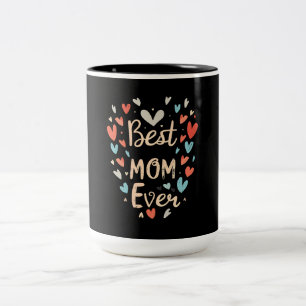 Beste Mama je schwarz/blau Zweifarbige Tasse